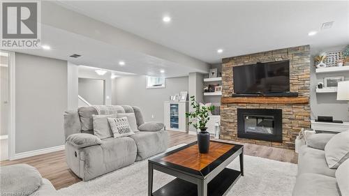 696 22Nd Avenue, Hanover, ON - Indoor Photo Showing Living Room With Fireplace