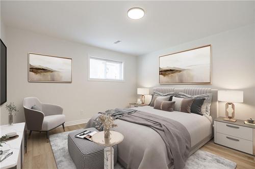 Virtually Staged - 7669 Alpine Drive|Unit #Lower, Niagara Falls, ON - Indoor Photo Showing Bedroom