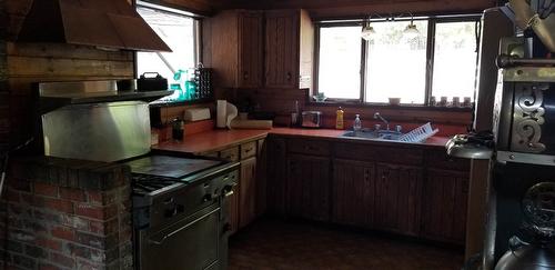 1377 Collings Road, Seymour Arm, BC - Indoor Photo Showing Kitchen With Double Sink