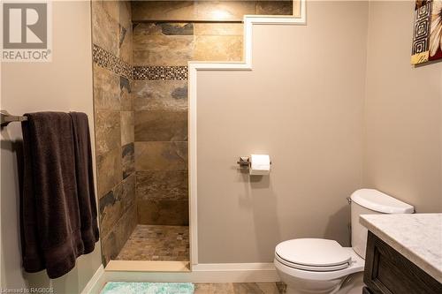 Lower Bathroom with Custom Open Shower - 56 Boiler Beach Road, Huron-Kinloss, ON - Indoor Photo Showing Bathroom