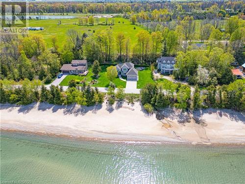 Sand Beach and open meacdow behind the Lot - 56 Boiler Beach Road, Huron-Kinloss, ON - Outdoor With Body Of Water With View