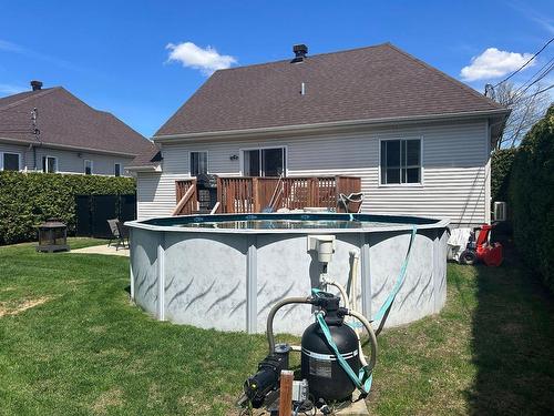 Backyard - 11230Z  - 11232Z Rue Jean-Rougeau, Mirabel, QC - Outdoor With Above Ground Pool