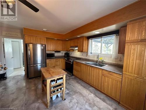 25 Queen Street, Sturgeon Falls, ON - Indoor Photo Showing Kitchen With Double Sink