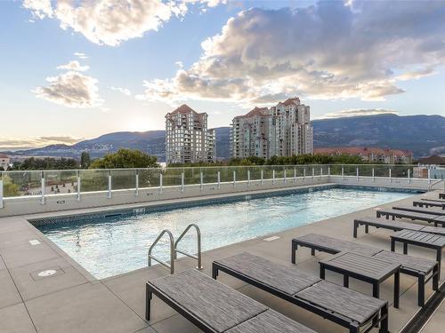 2307-1181 Sunset Drive, Kelowna, BC - Outdoor With In Ground Pool With View