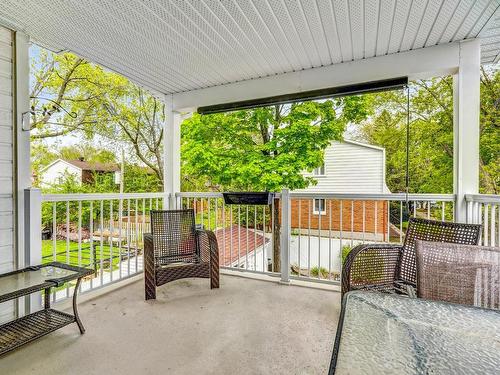 Patio - 981 Rue Dion, Longueuil (Greenfield Park), QC - Outdoor With Above Ground Pool With Deck Patio Veranda With Exterior
