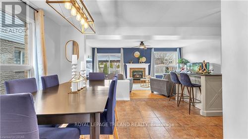 1226 Darnley Boulevard, London, ON - Indoor Photo Showing Dining Room With Fireplace