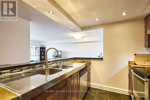 1111 - 712 Rossland Road E, Whitby, ON - Indoor Photo Showing Kitchen With Double Sink