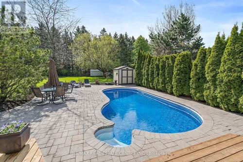 23 Hayleyvale Road, Caledon, ON - Outdoor With In Ground Pool With Backyard