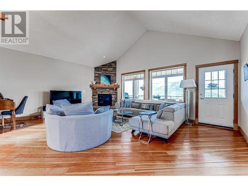 108 Red Rock Crescent, Enderby, BC - Indoor Photo Showing Living Room With Fireplace