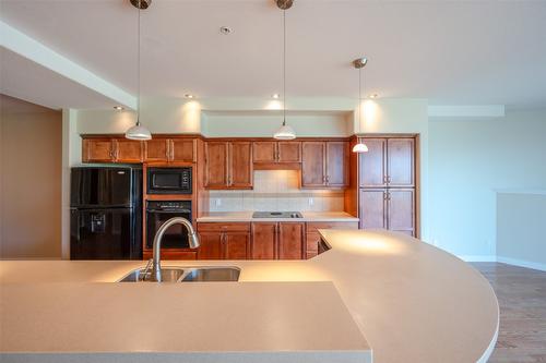 507-250 Marina Way, Penticton, BC - Indoor Photo Showing Kitchen With Double Sink