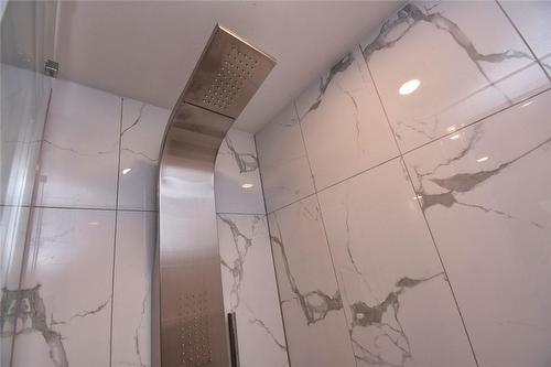 Rainfall Shower head in lower level bathroom - 5235 Thornburn Drive, Burlington, ON - Indoor Photo Showing Bathroom
