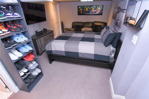 Spacious Lower Rec Room being used as bedroom - 5235 Thornburn Drive, Burlington, ON - Indoor Photo Showing Bedroom