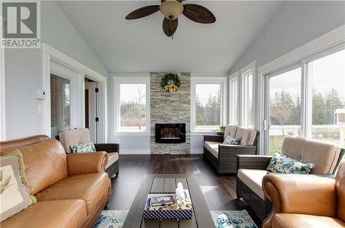 717 Royal Oaks Boulevard, Moncton, NB - Indoor Photo Showing Living Room With Fireplace