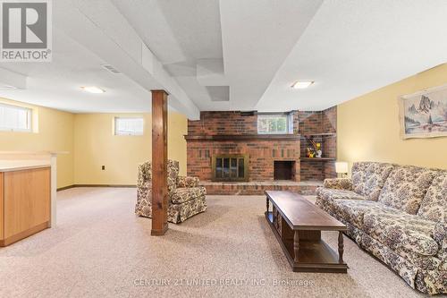 223 Bel Air Avenue, Hamilton, ON - Indoor Photo Showing Basement With Fireplace