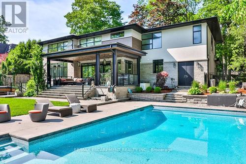 1293 Woodland Avenue, Mississauga, ON - Outdoor With In Ground Pool With Deck Patio Veranda
