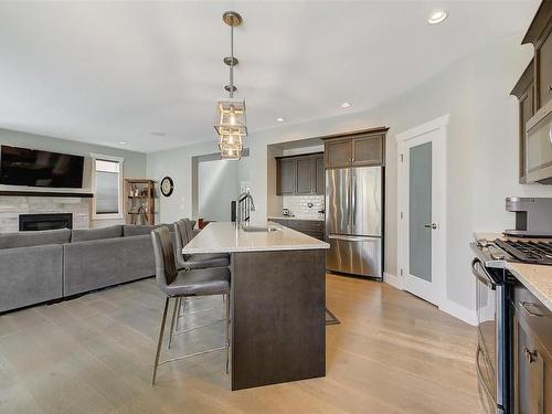 3112 Riesling Way, West Kelowna, BC - Indoor Photo Showing Kitchen With Fireplace