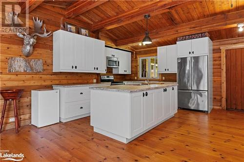 215 Crane Lake Water, The Archipelago, ON - Indoor Photo Showing Kitchen With Double Sink