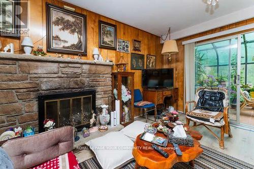 27 Valia Road, Toronto, ON - Indoor Photo Showing Living Room With Fireplace