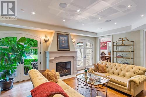 2050 Dickson Road, Mississauga, ON - Indoor Photo Showing Living Room With Fireplace