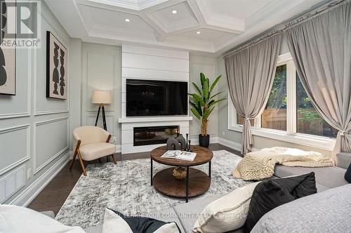 102 Ruggles Avenue, Richmond Hill, ON - Indoor Photo Showing Living Room With Fireplace