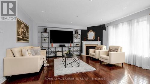 8 Dwellers Road, Brampton, ON - Indoor Photo Showing Living Room With Fireplace