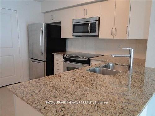 1101-215 Sherway Gardens Rd, Toronto, ON - Indoor Photo Showing Kitchen With Double Sink