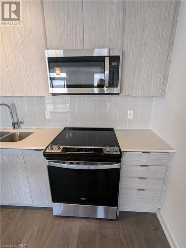 55 Duke Street W Unit# 1204, Kitchener, ON - Indoor Photo Showing Kitchen With Double Sink