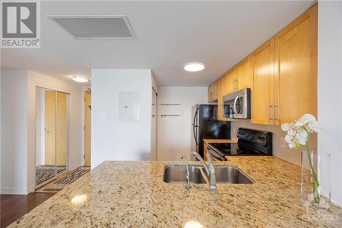 200 Lett Street Unit#513, Ottawa, ON - Indoor Photo Showing Kitchen With Double Sink