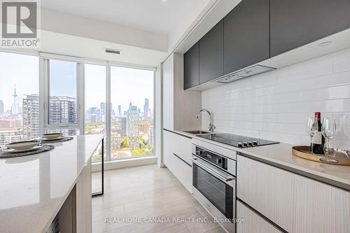 2105 - 225 Sumach Street, Toronto, ON - Indoor Photo Showing Kitchen With Upgraded Kitchen