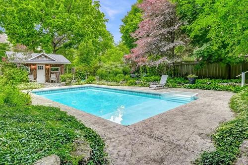173 Main Street N, Waterdown, ON - Outdoor With In Ground Pool With Backyard