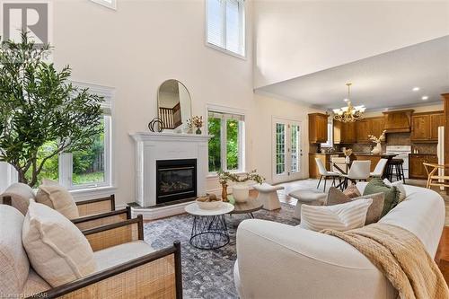 413 Falconridge Drive, Kitchener, ON - Indoor Photo Showing Living Room With Fireplace