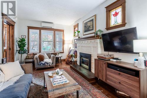 19 Ashford Boulevard, Hamilton, ON - Indoor Photo Showing Living Room With Fireplace