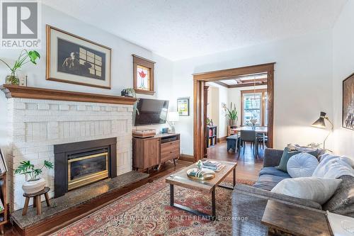 19 Ashford Boulevard, Hamilton, ON - Indoor Photo Showing Living Room With Fireplace