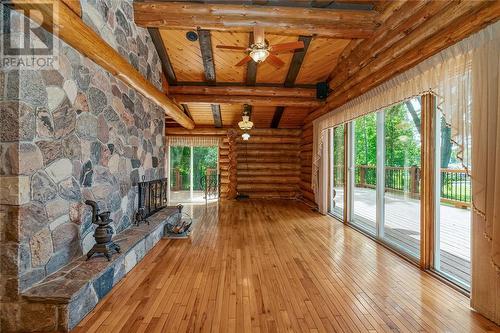 121 B Du Lac Avenue, Lavigne, ON - Indoor Photo Showing Other Room With Fireplace