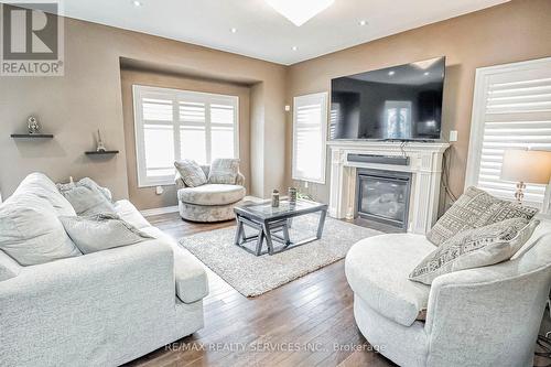 65 Lola Crescent, Brampton, ON - Indoor Photo Showing Living Room With Fireplace