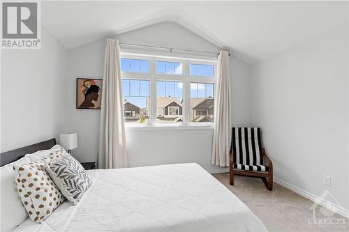 Bedroom 4 was an optional upgrade, with walk-in closet and vaulted ceiling. - 511 Arosa Way, Ottawa, ON - Indoor Photo Showing Bedroom