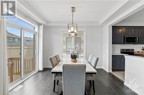 Large dining area adjacent to the kitchen. - 511 Arosa Way, Ottawa, ON - Indoor Photo Showing Dining Room