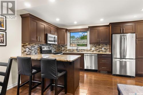 344 Habkirk Drive, Regina, SK - Indoor Photo Showing Kitchen With Stainless Steel Kitchen With Upgraded Kitchen