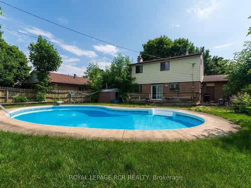 67 Shirley St, Orangeville, ON - Outdoor With In Ground Pool With Backyard