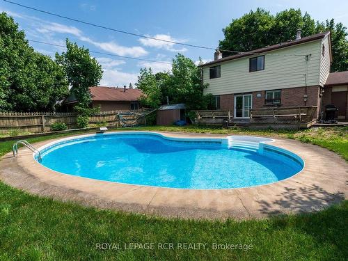 67 Shirley St, Orangeville, ON - Outdoor With In Ground Pool With Backyard