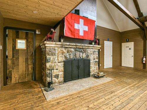 Salle Ã  manger - 54  - 56 Ch. D'Entrelacs, Sainte-Marguerite-Du-Lac-Masson, QC - Outdoor With Fireplace With Deck Patio Veranda With Exterior