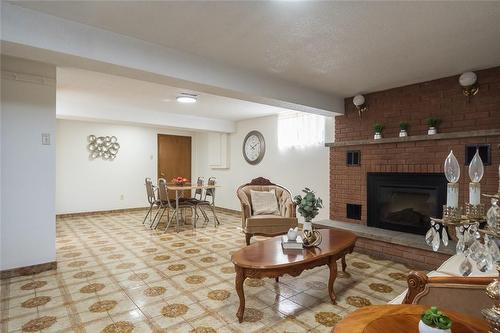 420 Barton Street E, Hamilton, ON - Indoor Photo Showing Living Room With Fireplace