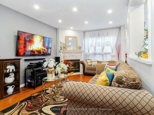 103 Vivians Cres, Brampton, ON - Indoor Photo Showing Living Room With Fireplace