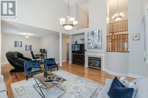 32 Radial Street, Brampton, ON - Indoor Photo Showing Living Room With Fireplace