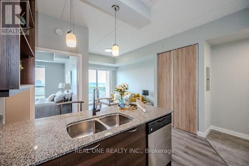 1908 - 318 Spruce Street, Waterloo, ON - Indoor Photo Showing Kitchen With Double Sink