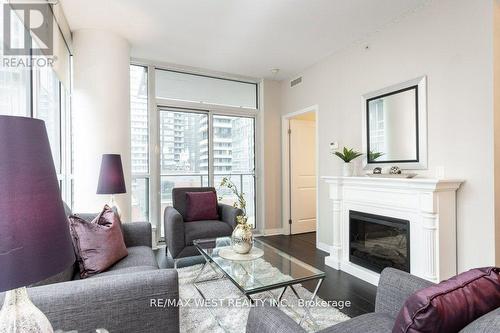 1308 - 8 Mercer Street, Toronto, ON - Indoor Photo Showing Living Room With Fireplace