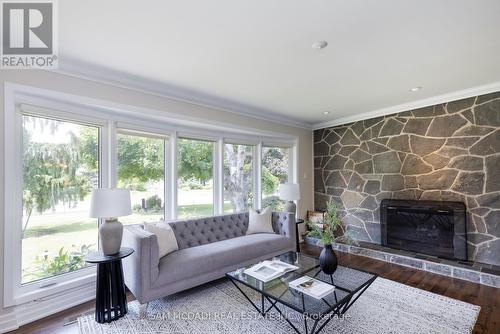 1130 Falgarwood Drive, Oakville, ON - Indoor Photo Showing Living Room With Fireplace