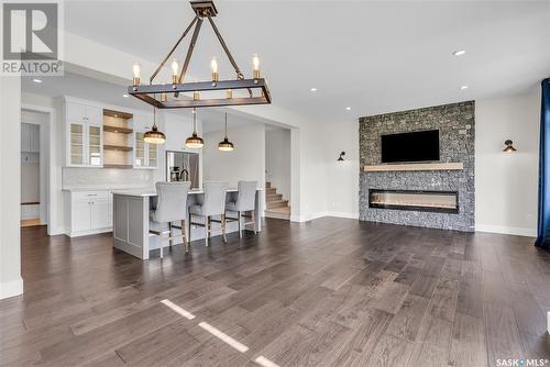 322 Dagnone Crescent, Saskatoon, SK - Indoor Photo Showing Living Room With Fireplace