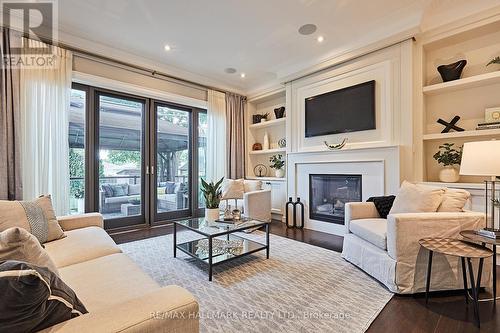 75 Lorraine Drive, Toronto, ON - Indoor Photo Showing Living Room With Fireplace