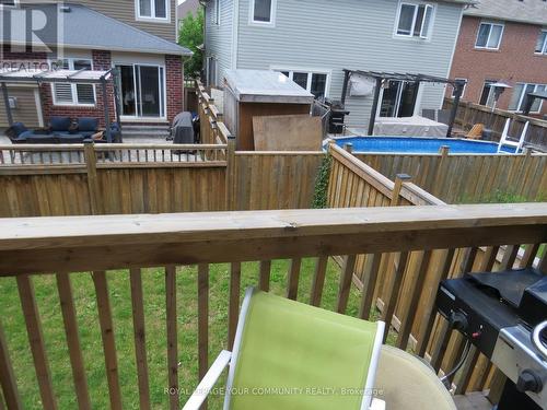 489 Downes Jackson Heights, Milton, ON - Outdoor With Above Ground Pool With Deck Patio Veranda With Exterior